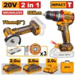 KIT COMBINE DE 2 MACHINES SANS FIL CKLI20255