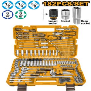 JEU D OUTILS COMBINES DE 182 PCS HKTHP51828
