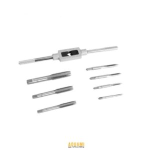 ENSEMBLE DE 8 TARAUDS METRIQUES EN ACIER 102801WSP