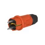 FICHE MALE 2P+T IP54 16A INDUSTRIEL PLASTIC ORANGE