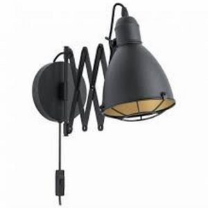 %APLIQUE WL/1 E27 BLACK/GOLD TREBURLEY 43184