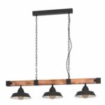 %HL/3 E27 black/brown rustic  OLDBURY  49685